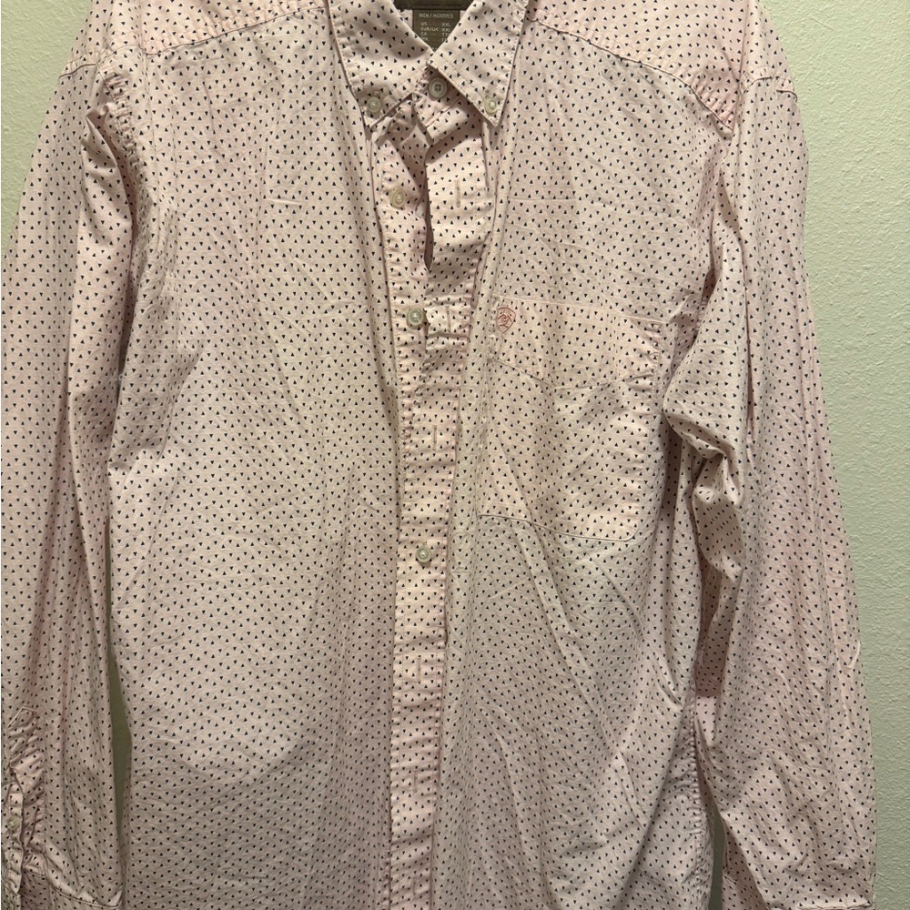 Men's Pink Polka Dot Shirt